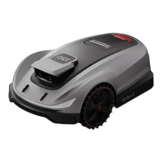 Robot rasaerba Sunseeker Elite X5 Gen 2 grigio, visto di tre quarti